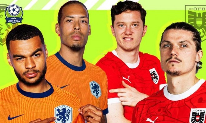 Link xem trực tiếp Euro 2024 hôm nay: Tâm điểm Anh vs Slovenia, Hà Lan vs Áo
